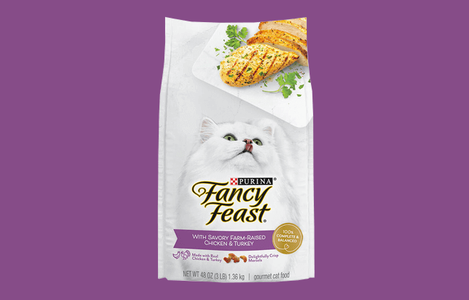 purina fancy feast gourmet dry cat food with savory chicken & turkey